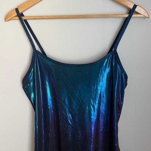 NWT Metallic Blue Purple Dress - Picture 4 of 8